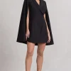 Suri | Black Tailored Cape Blazer Dress