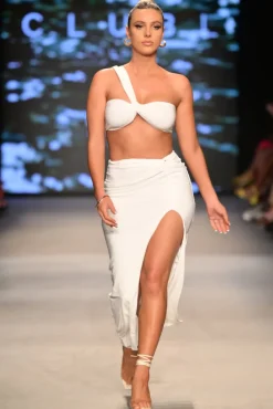 Tender Kiss | White High Waist Thigh Split Maxi Skirt