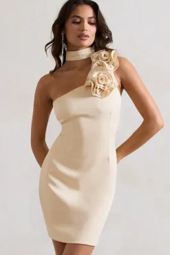 The Social | Lemon Mini Dress With Ruffled Choker