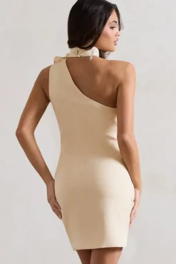 The Social | Lemon Mini Dress With Ruffled Choker