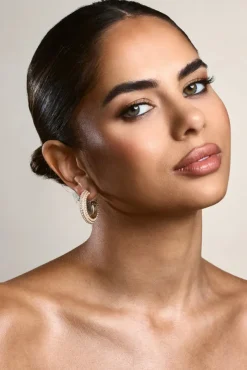 Trust | Gold Pearl Hoop Earrings