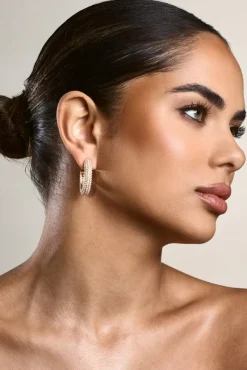 Trust | Gold Pearl Hoop Earrings