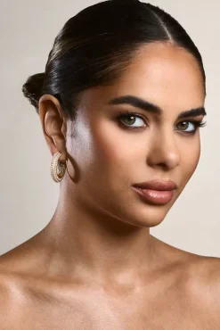 Trust | Gold Pearl Hoop Earrings