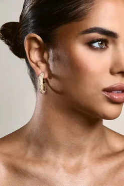 Trust | Gold Pearl Hoop Earrings