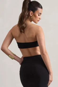 Vada | Black Bandeau Crop Top