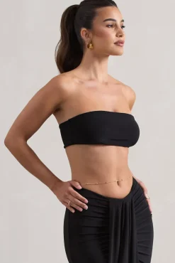 Vada | Black Bandeau Crop Top
