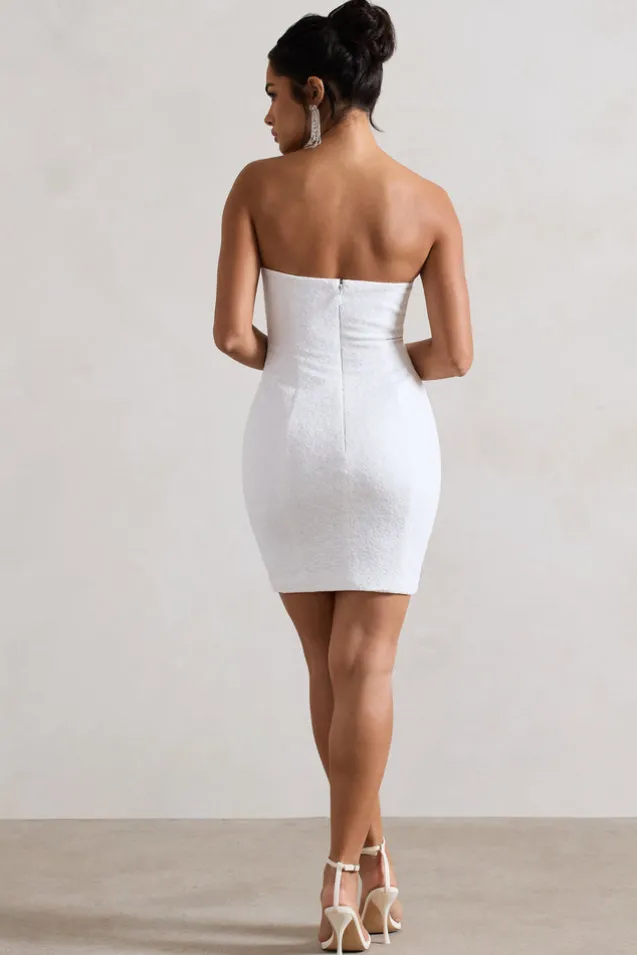 Valencia | Cream Lace Corset Maxi Dress With Detachable Skirt